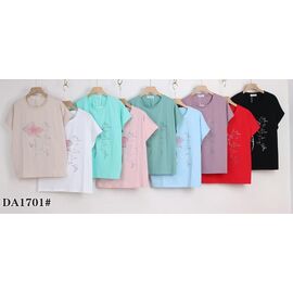 футболка жіноча KF-DA1701 mix р.54-62 "Annet" недорого оптом від прямого постачальника