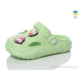 Фотография Кроксы детские летние Лето Верта Д3001 салатовий (6 пар р.24-35) "Progress" недорого оптом от прямого поставщика