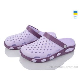 Крокси жіночі літні Літо Кредо 2091 сабо лаванда-фіолет (8 пар р.37-41) "Vladimir" недорого оптом від прямого постачальника