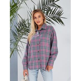 Фотография Рубашка женская 1050-1 grey р.44-50 "Funny Love" недорого оптом от прямого поставщика