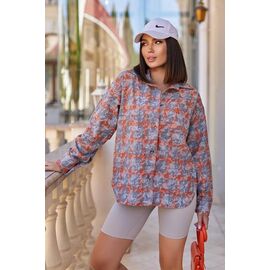 Фотография Рубашка женская 1051 grey р.44-50 "Funny Love" недорого оптом от прямого поставщика