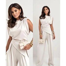 Фотография Костюм женский 1076 l.beige р.42-52 "FEMZONE" недорого оптом от прямого поставщика