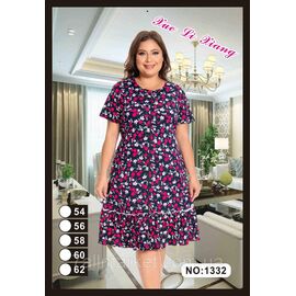 Фотография Халат женский домашний размер 54-62 "FLOWER" недорого от прямого поставщика