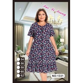 Фотография Халат женский домашний размер 54-62 "FLOWER" недорого от прямого поставщика