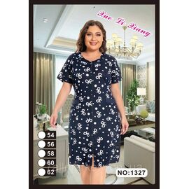 Фотография Халат женский домашний размер 54-62 "FLOWER" недорого от прямого поставщика