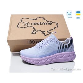 Фотография Кроссовки женские модные Весна/осень UWL25522 purple (8 пар р.36-41) "Restime" недорого оптом от прямого поставщика