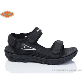 Сандалії дитячі літні Літо 1636-1 black (8 пар р.37-42) "EeBb" недорого оптом від прямого постачальника