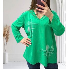 Фотография Свитер женский 27097 green р.52-56 "Elena&Vika" недорого оптом от прямого поставщика