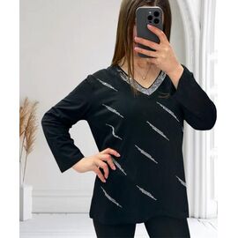 Фотография Свитер женский 27088 black р.52-56 "Elena&Vika" недорого оптом от прямого поставщика