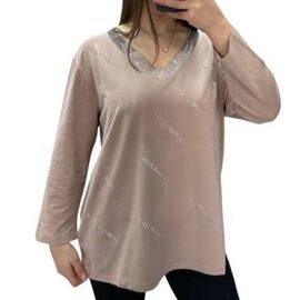 Фотография Свитер женский 27088 beige р.52-56 "Elena&Vika" недорого оптом от прямого поставщика