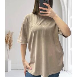 Фотография Футболка женская 25107 beige р.46-58 "G.L.S.A" недорого оптом от прямого поставщика