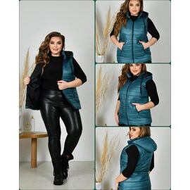 Жилетка жіноча A02-7 l.blue р.52-62 "SDF" недорого оптом від прямого постачальника