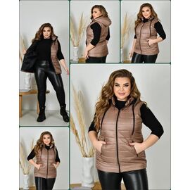 Жилетка жіноча A02-8 beige р.52-62 "SDF" недорого оптом від прямого постачальника