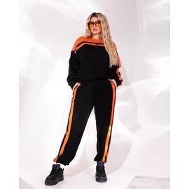 Фотография Костюм спортивный женский тёплый 1053 black р.50-60 "Seven Zikina" недорого оптом от прямого поставщика