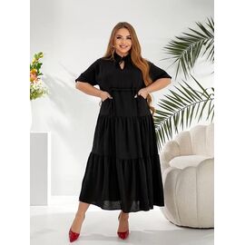 Фотография Платье летнее женское 908 black р.50-64 "Seven Zikina" недорого оптом от прямого поставщика