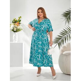 Фотография Платье летнее женское 910 l.blue р.50-60 "Seven Zikina" недорого оптом от прямого поставщика