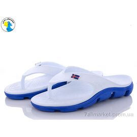 Фотография Шлепки мужские пляжные Лето 118215 white (8 пар р.41-45) "Jose Amorales" недорого оптом от прямого поставщика