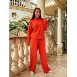 Костюм спортивний жіночий теплий 858-1 orange р.48-58 "DORA" недорого оптом від прямого постачальника