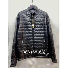 Фотография Куртка мужская кожзам, на молнии размеры 58-66 "FUDIAO" недорого от прямого поставщика