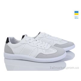 Фотография Кроссовки женские модные Весна/осень Ж717 білий-сірий (8 пар р.36-40) "Progress" недорого оптом от прямого поставщика
