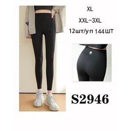 Лосини жіночі S2946 black р.XL-3XL "VICTORY" недорого оптом від прямого постачальника