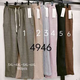 Фотография Штаны женские летние 4946 mix р.3XL-6XL "VICTORY" недорого оптом от прямого поставщика