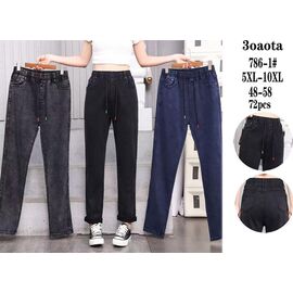Фотография Джинсы женские 786-1 mix р.48-58 "Hoan" недорого оптом от прямого поставщика