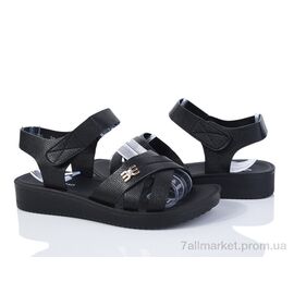 Фотография Босоножки женские летние Лето 6908 black (8 пар р.37-42) "Baolikang" недорого оптом от прямого поставщика