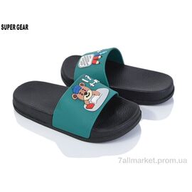 Шльопанці дитячі літні Літо S901-2 green (8 пар р.24-29) "Super Gear" недорого оптом від прямого постачальника