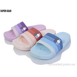 Фотография Шлепки женские облегченные Лето S2033-2 mix (24 пар р.36-41) "Super Gear" недорого оптом от прямого поставщика