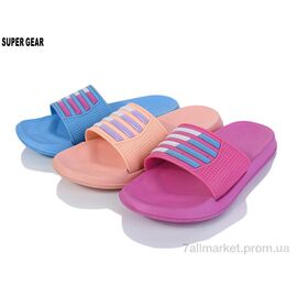 Фотография Шлепки женские облегченные Лето C8928B mix (24 пар р.36-41) "Super Gear" недорого оптом от прямого поставщика
