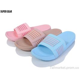 Фотография Шлепки женские облегченные Лето C6334 mix (24 пар р.36-41) "Super Gear" недорого оптом от прямого поставщика