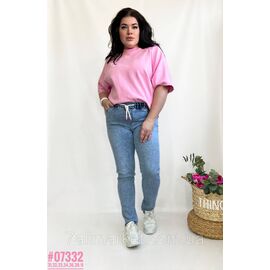 Фотография Женские джинсы с поясом на резинке размерный ряд 31,32,33,34,36,38 "PARTNERS" недорого от прямого поставщика