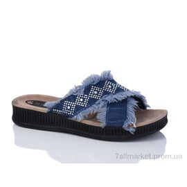 Фотография Шлепки женские облегченные Лето 252-148 синій (6 пар р.37-41) "Sali-2" недорого оптом от прямого поставщика
