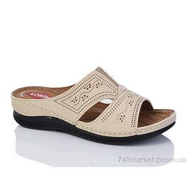 Фотография Шлепки женские облегченные Лето 013-37 беж (6 пар р.37-41) "Sali-2" недорого оптом от прямого поставщика
