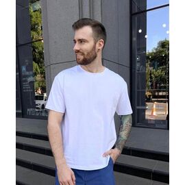 Футболка чоловіча 742 white р.M-3XL "Madoka" недорого оптом від прямого постачальника
