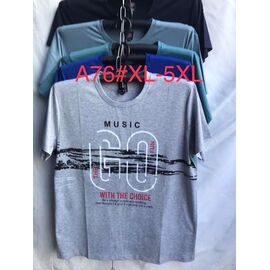 Фотография Футболка мужская A76 mix р.XL-5XL "ZERO" недорого оптом от прямого поставщика