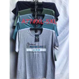 Фотография Футболка мужская A77 mix р.XL-5XL "ZERO" недорого оптом от прямого поставщика