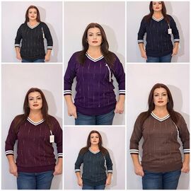 Фотография Свитер женский 1973 mix р.48-54 "ITALIA" недорого оптом от прямого поставщика