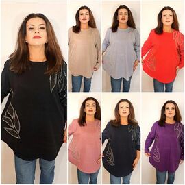 Светр жіночий 1977 mix р.56-60 "ITALIA" недорого оптом від прямого постачальника