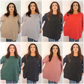 Фотография Свитер женский 1980 mix р.56-64 "ITALIA" недорого оптом от прямого поставщика