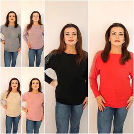 Фотография Свитер женский 1998 mix р.48-54 "ITALIA" недорого оптом от прямого поставщика