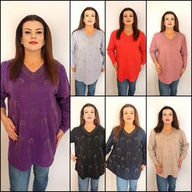 Светр жіночий 1976 mix р.56-60 "ITALIA" недорого оптом від прямого постачальника