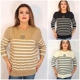 Фотография Свитер женский 1984 mix р.50-56 "ITALIA" недорого оптом от прямого поставщика