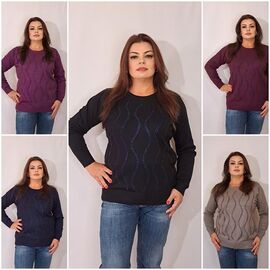 Фотография Свитер женский 1993 mix р.50-54 "ITALIA" недорого оптом от прямого поставщика