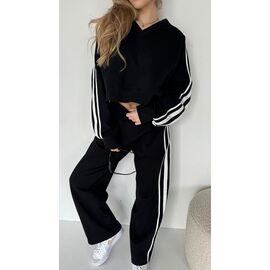 Фотография Костюм спортивный женский тёплый 1511 black р.S-L "SL Karavan" недорого оптом от прямого поставщика