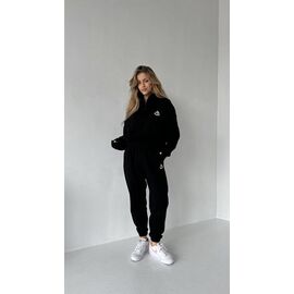 Фотография Костюм спортивный женский тёплый 1020-1 black р.S-L "SL Karavan" недорого оптом от прямого поставщика