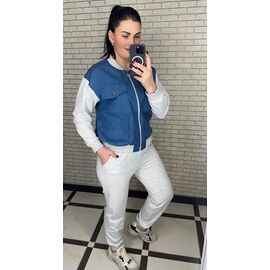 Костюм спортивний жіночий теплий 098 blue р.42-52 "VALENTINA" недорого оптом від прямого постачальника