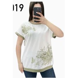 футболка жіноча 25019 white-mint р.48-56 "G.L.S.A" недорого оптом від прямого постачальника