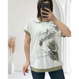 футболка жіноча 25018 white-mint р.48-56 "G.L.S.A" недорого оптом від прямого постачальника